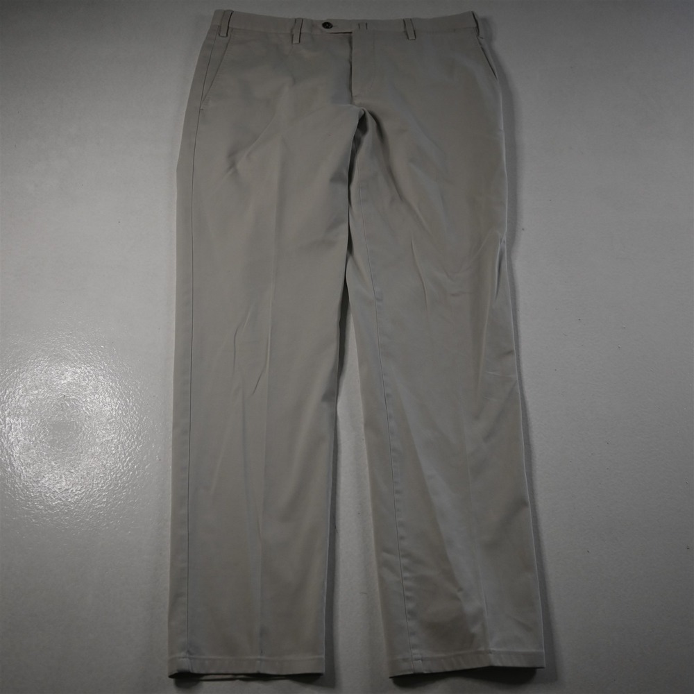 PT01 33x30 Stone Khaki Flat Front Slim Stretch Dress‎ Chino Mens Pants